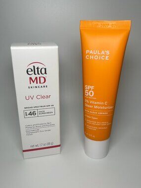 Acne Safe SPF Bundle ✨ EltaMD UV Clear + Paula’s Choice SPF 50 Face Sunscreen